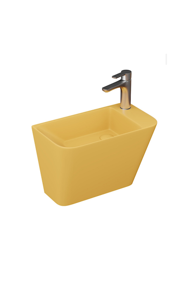 Primo 28 cm Mini Monoblok Lavabo Sarı